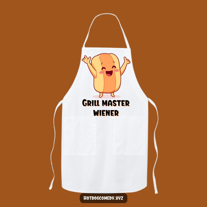 Funny Dancing Hot Dog Apron - Hilarious Wiener Chef Wear for Kitchen Fun