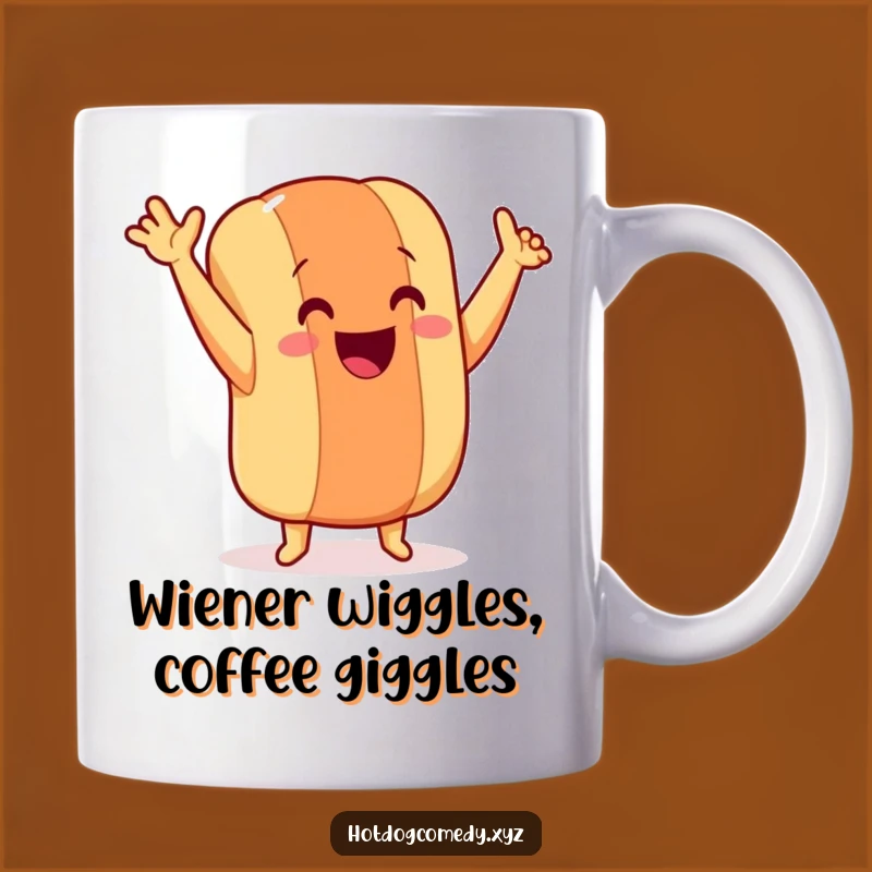 Funny Dancing Hot Dog Mug - Hilarious Wiener Character Gift for Food Lovers