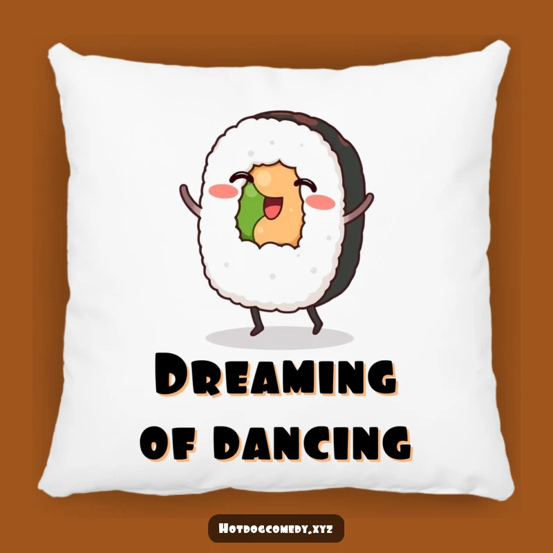 Funny Sushi Pillow: Soft Dancing Sushi Roll Cushion, Ideal Funny Japanese Decor Accent