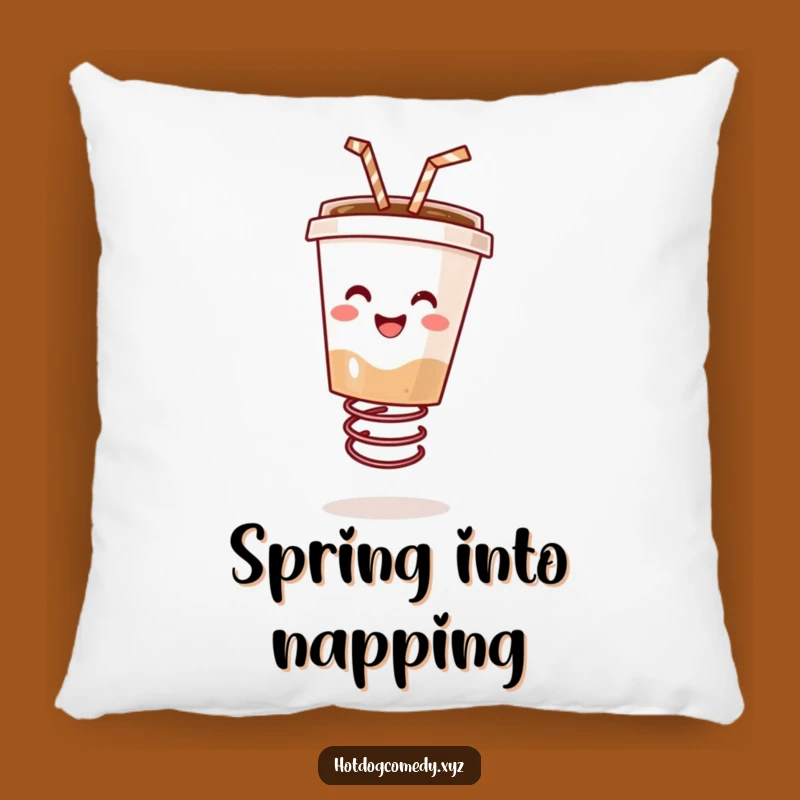 Funny Bouncing Coffee Pillow - Soft Drink Cushion for Cozy Energy