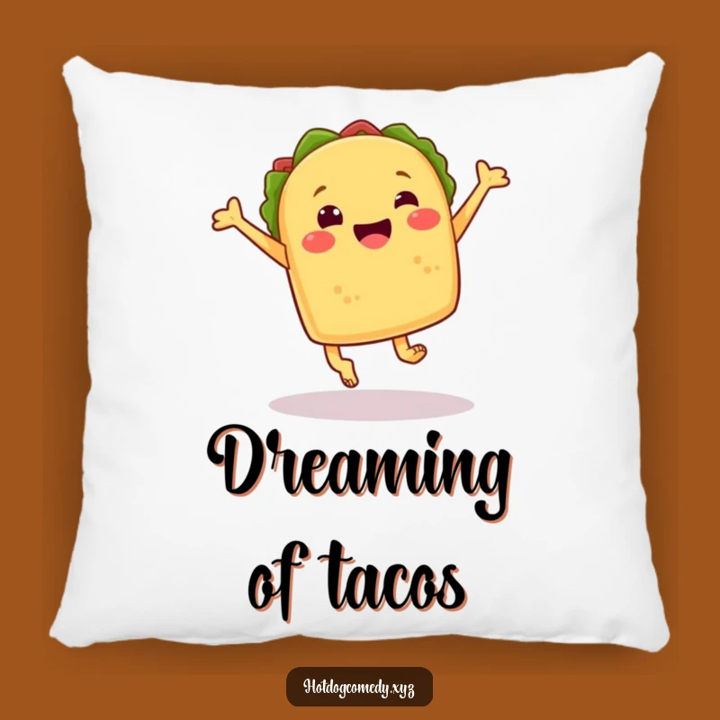 Funny Leaping Taco Pillow - Soft Mexican Food Cushion for Cozy Smiles