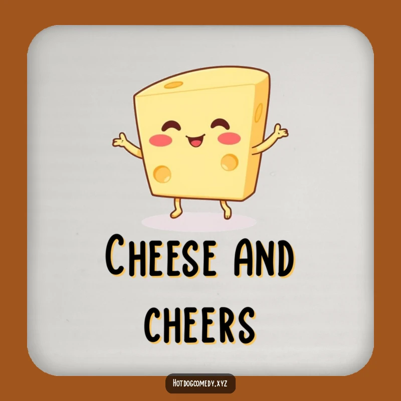 Funny Cheese Coasters: Set of Wiggling Cheese Designs for a Cheesy Funny Gift
