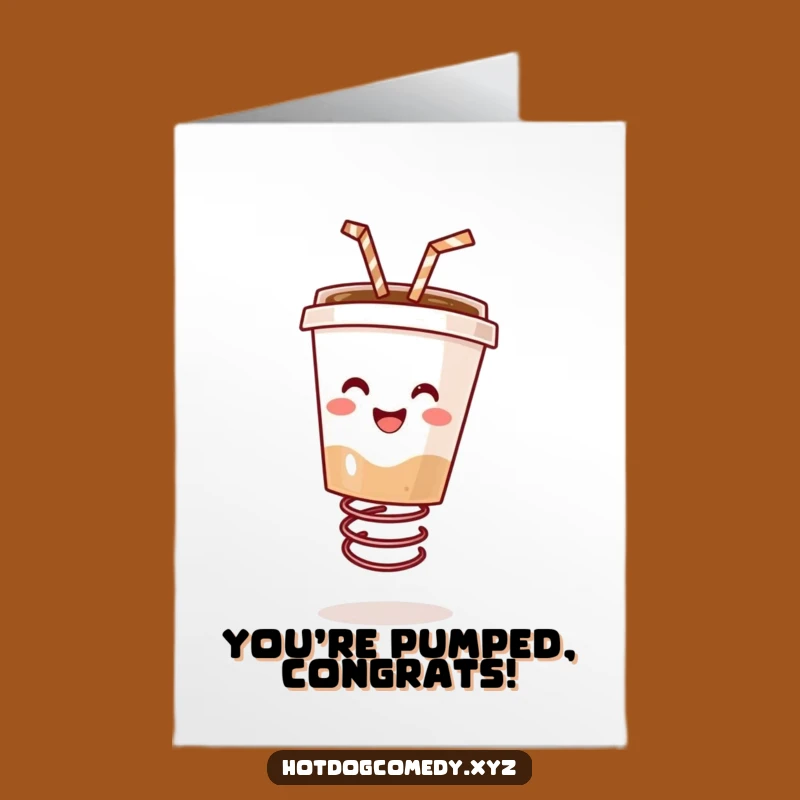 Free Printable Bouncing Coffee Congratulations Card - Cheerful Downloadable Gift for Achievements