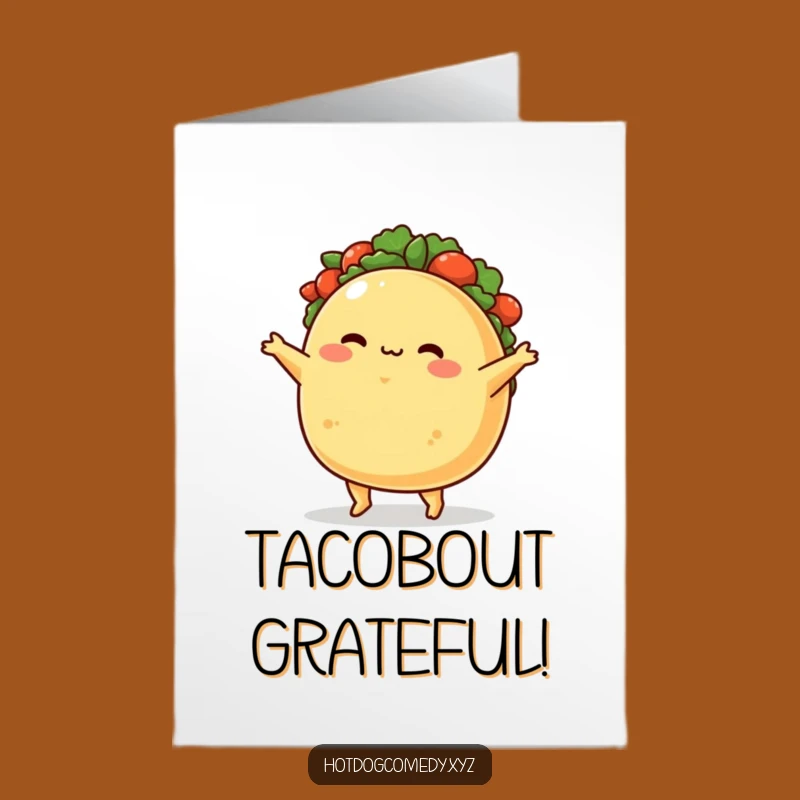 Free Printable Grateful Taco Thank You Card - Blushing Jig Downloadable Gift