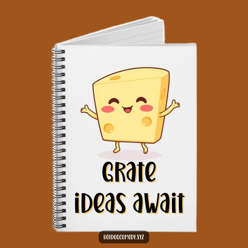 Funny Cheese Dance Notebook: Wiggling Cheese for Jotting Notes with Fun