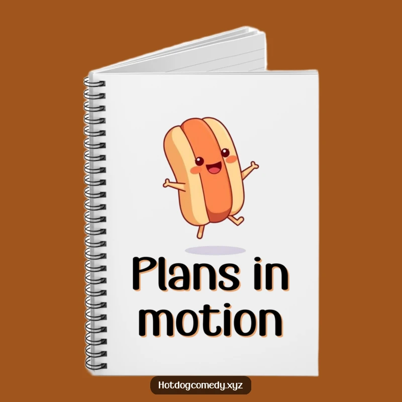 Funny Hot Dog Jumping Notebook - Plan Your Day with Energy
