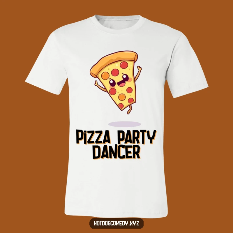 Funny Pizza Cartwheel T-Shirt - Cheerful Foodie Graphic Tee