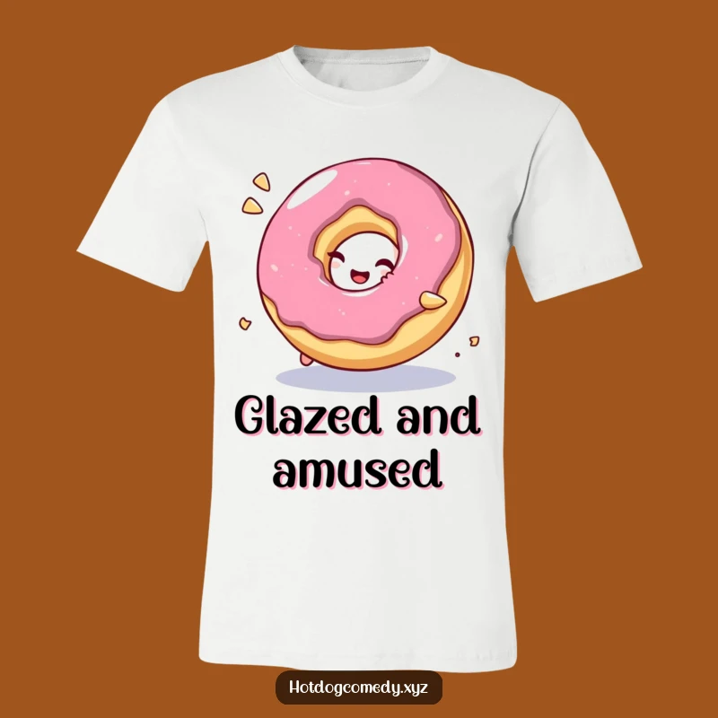 Funny Donut Roll Tee: Playful Donut Character Shirt for a Hilarious Funny Gift