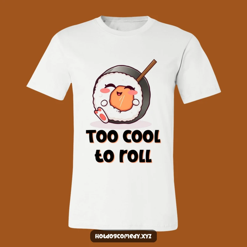 Funny Winking Sushi T-Shirt - Playful Japanese Food Tee for Chic Fun