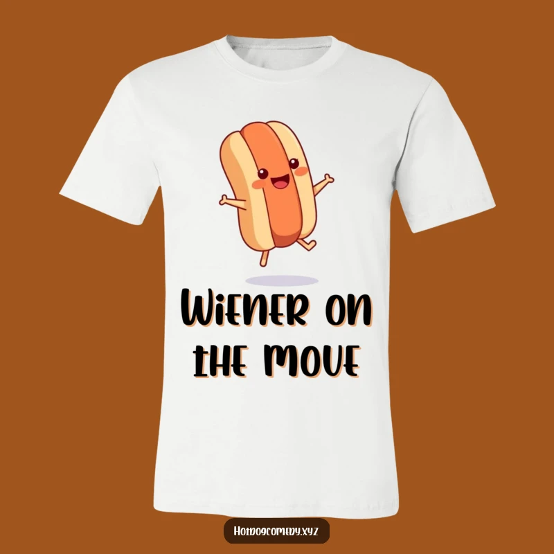 Funny Hot Dog Jumping Rope T-Shirt - Energetic Foodie Tee