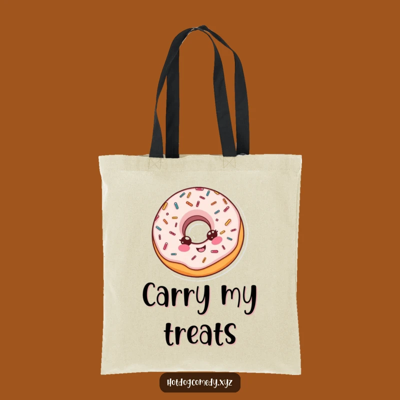 Funny Spinning Donut Tote Bag - Spacious Treat Carryall for Sweet Outings